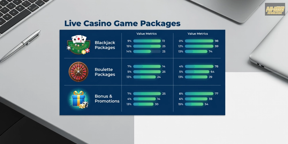 Bảng giá chi tiết các gói dịch vụ live casino nh88 cập nhật mới nhất năm 2025