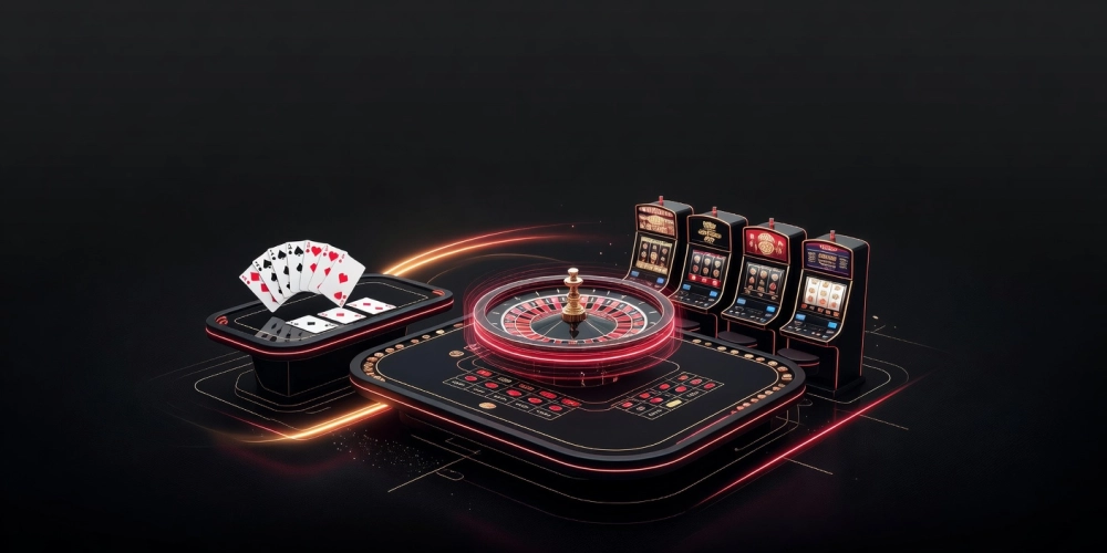 Minh họa giao diện casino nh88 hiện đại với các trò chơi phổ biến