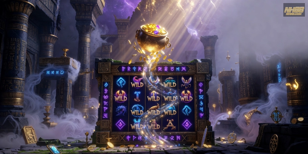 Hình ảnh slot Divine Fortune với jackpot thần thánh trên NH88