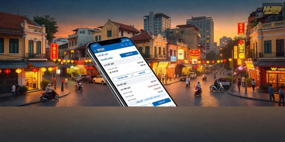 Hình ảnh giao diện kết nối xổ số miền Bắc trên W88 với các tùy chọn cược đa dạng và bảo mật cao.