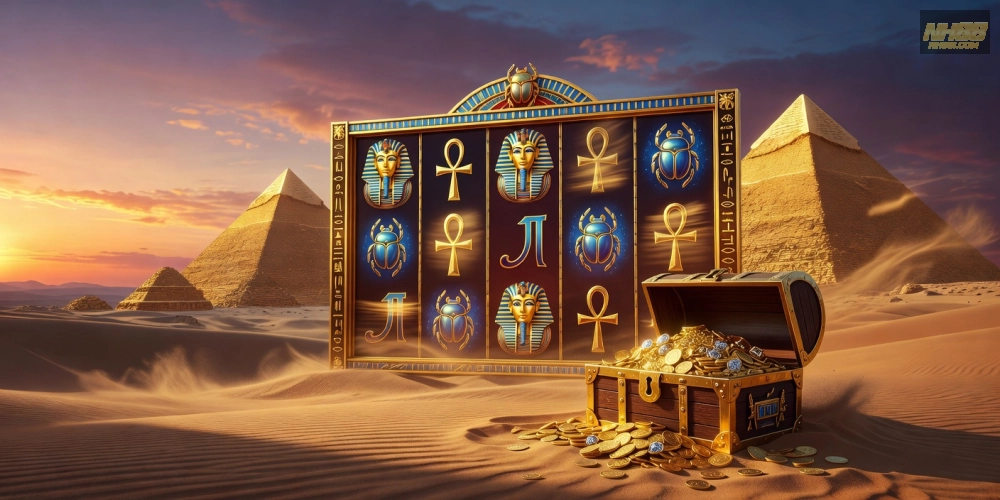 Giới thiệu trò chơi Pharaoh's Gold với biểu tượng Ai Cập cổ đại